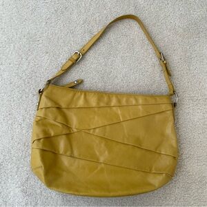 Hobo International Yellow Leather Shoulder Bag